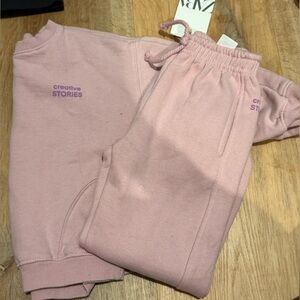Zara Kids Pink Sweatsuit
